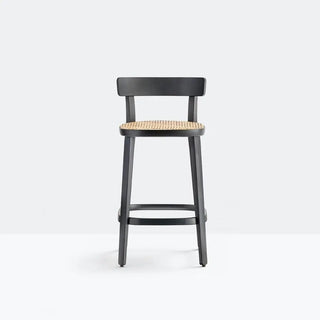 Pedrali Folk ash stool with seat h. 65 cm - 25.60 in.