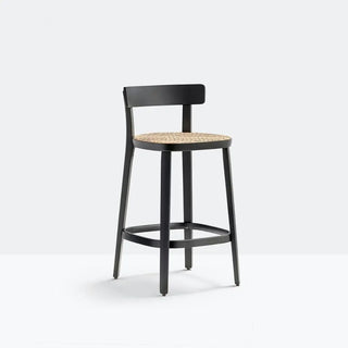 Pedrali Folk ash stool with seat h. 65 cm - 25.60 in.