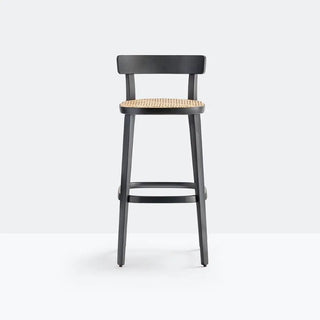 Pedrali Folk ash stool with seat h. 75 cm - 29.53 in.