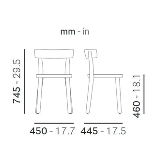 Pedrali Folk ash chair