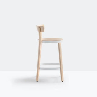 Pedrali Folk ash stool with seat h. 65 cm - 25.60 in. - Buy now on ShopDecor - Discover the best products by PEDRALI design