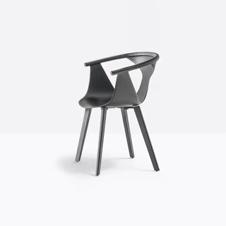 Pedrali Fox 3725 ash armchair with polypropylene shell