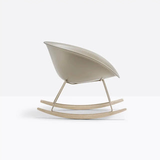 Pedrali Gliss 350 Swing rocking chair with technopolymer shell and steel/ash sled frame - Buy now on ShopDecor - Discover the best products by PEDRALI design