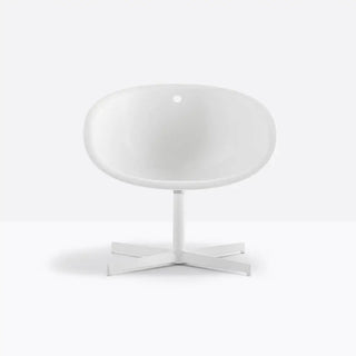 Pedrali Gliss 360 lounge armchair with technopolymer shell and 4-legs steel base