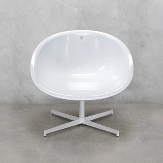 Pedrali Gliss 360 lounge armchair with technopolymer shell and 4-legs steel base