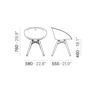 Pedrali Gliss lounge chair with ash legs - Buy now on ShopDecor - Discover the best products by PEDRALI design