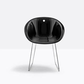 Pedrali Gliss armchair with steel sled base