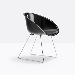 Pedrali Gliss armchair with steel sled base