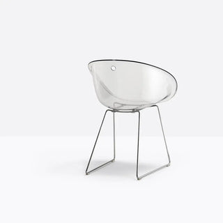 Pedrali Gliss armchair with steel sled base
