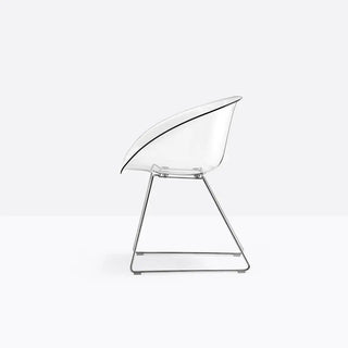 Pedrali Gliss armchair with steel sled base