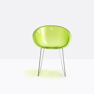 Pedrali Gliss armchair with steel sled base