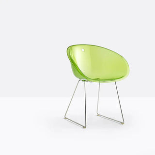 Pedrali Gliss armchair with steel sled base