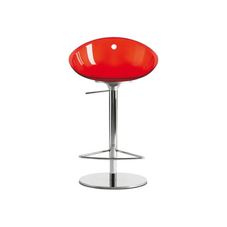 Pedrali Gliss 970 polycarbonate swivel stool with adjustable seat and steel frame