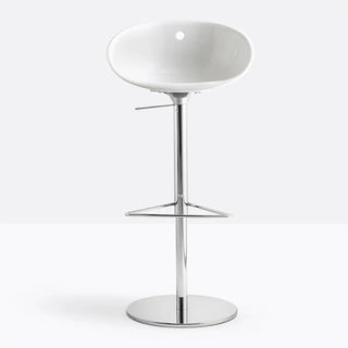 Pedrali Gliss 970 polycarbonate swivel stool with adjustable seat and steel frame