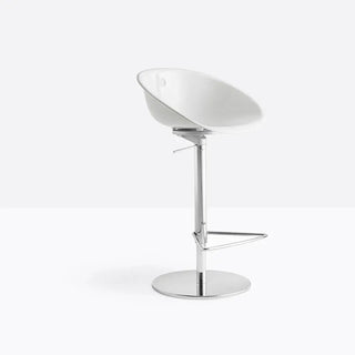Pedrali Gliss 970 polycarbonate swivel stool with adjustable seat and steel frame - Buy now on ShopDecor - Discover the best products by PEDRALI design