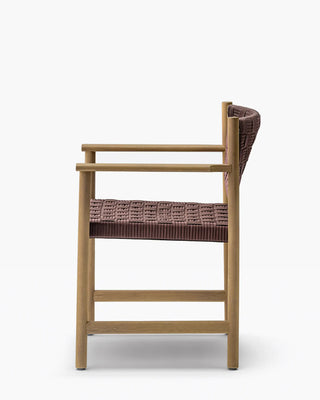 Pedrali Griante 3805 teak wood armchair with seat and backrest in polypropylene ribbon OUTDOOR - Buy now on ShopDecor - Discover the best products by PEDRALI design