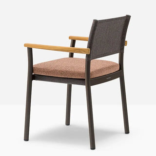 Pedrali Guinea 3695 aluminium chair with seat and backrest in waterproof textile mesh and cushion - Buy now on ShopDecor - Discover the best products by PEDRALI design