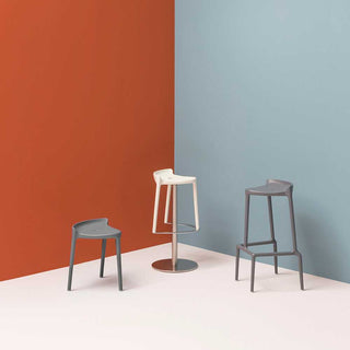 Pedrali Happy 491 plastic stool with seat H.45 cm. - Buy now on ShopDecor - Discover the best products by PEDRALI design