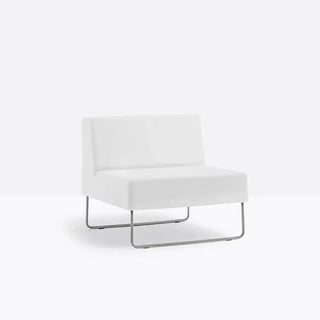 Pedrali Host Lounge 790 polyethylene lounge chair with stainless steel sled frame