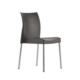 Pedrali Ice 800 chair with polypropylene shell and anodized aluminium frame