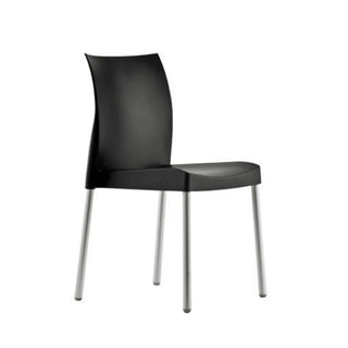 Pedrali Ice 800 chair with polypropylene shell and anodized aluminium frame Anodized AA Black NE - Buy now on ShopDecor - Discover the best products by PEDRALI design