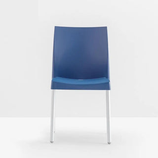 Pedrali Ice 800 chair with polypropylene shell and anodized aluminium frame