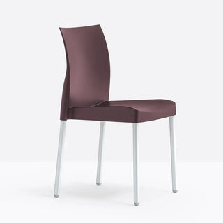 Pedrali Ice 800 chair with polypropylene shell and anodized aluminium frame Anodized AA Brown MA - Buy now on ShopDecor - Discover the best products by PEDRALI design