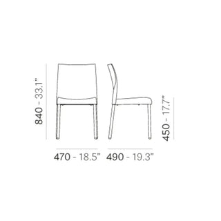 Pedrali Ice 800 chair with polypropylene shell and anodized aluminium frame - Buy now on ShopDecor - Discover the best products by PEDRALI design