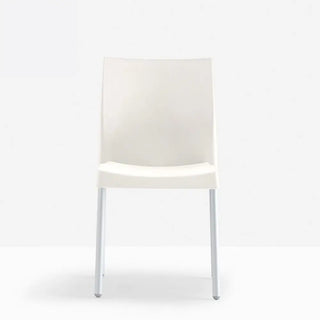 Pedrali Ice 800 chair with polypropylene shell and anodized aluminium frame