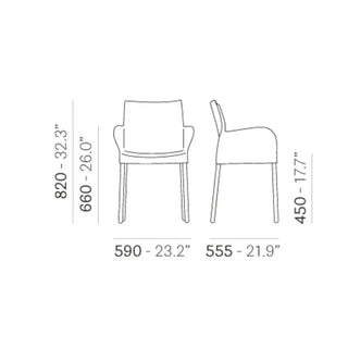 Pedrali Ice 850 armchair with polypropylene shell and anodized aluminium frame - Buy now on ShopDecor - Discover the best products by PEDRALI design