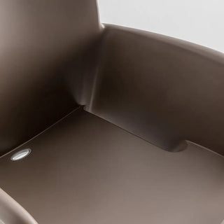 Pedrali Ice 850 armchair with polypropylene shell and anodized aluminium frame