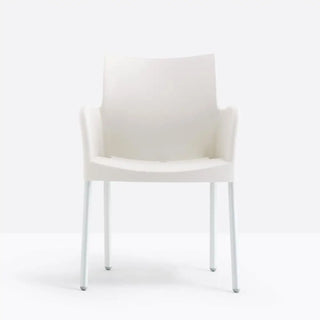 Pedrali Ice 850 armchair with polypropylene shell and anodized aluminium frame Anodized AA Ivory AV - Buy now on ShopDecor - Discover the best products by PEDRALI design