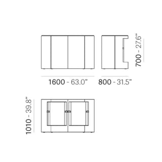 Pedrali Iceberg polyethylene bar counter - Buy now on ShopDecor - Discover the best products by PEDRALI design