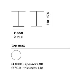 Pedrali Ikon 869 table base ø 55 cm - 21.65 in. to be filled - Buy now on ShopDecor - Discover the best products by PEDRALI design