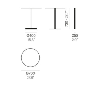 Pedrali Inox 4401 REG table base with round base ø 40 cm. - 15.75 in. - Buy now on ShopDecor - Discover the best products by PEDRALI design