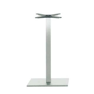 Pedrali Inox 4402 table base with square base 40x40 cm. - 15.75x15.75 in. Brushed stainless steel AC - Buy now on ShopDecor - Discover the best products by PEDRALI design