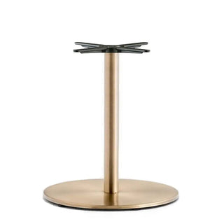 Pedrali Inox REG table base with round base ø 60 cm. - 23.62 in. Antique brass OA - Buy now on ShopDecor - Discover the best products by PEDRALI design