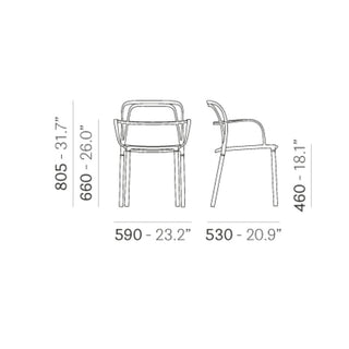 Pedrali Intrigo 3715 aluminum chair for outdoor use - Buy now on ShopDecor - Discover the best products by PEDRALI design