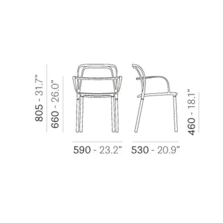 Pedrali Intrigo 3715 aluminum chair