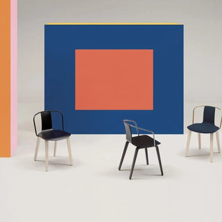 Pedrali Jamaica 2910 ash chair with steel backrest