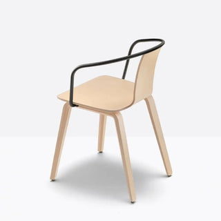 Pedrali Jamaica 2915 ash armchair with steel backrest - Buy now on ShopDecor - Discover the best products by PEDRALI design