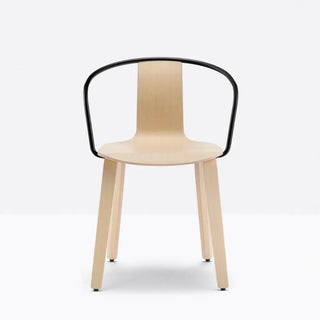 Pedrali Jamaica 2915 ash armchair with steel backrest