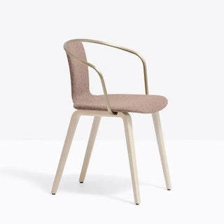 Pedrali Jamaica 2916 upholstered armchair with ash legs and steel backrest