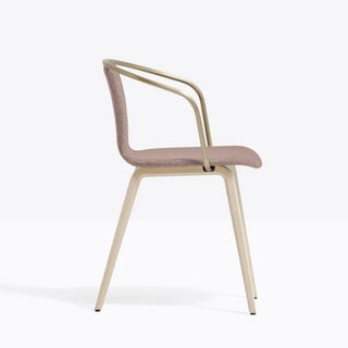 Pedrali Jamaica 2916 upholstered armchair with ash legs and steel backrest - Buy now on ShopDecor - Discover the best products by PEDRALI design