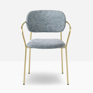 Pedrali Jazz 3704 upholstered armchair with steel frame