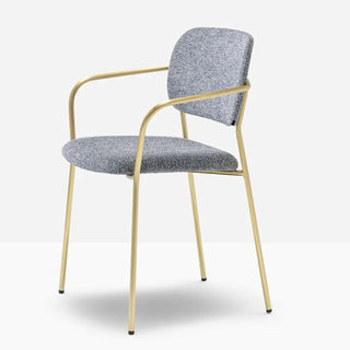 Pedrali Jazz 3704 upholstered armchair with steel frame