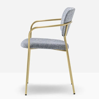 Pedrali Jazz 3704 upholstered armchair with steel frame