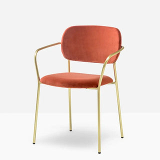 Pedrali Jazz 3704 upholstered armchair with steel frame
