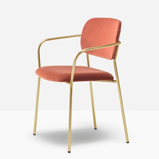 Pedrali Jazz 3704 upholstered armchair with steel frame