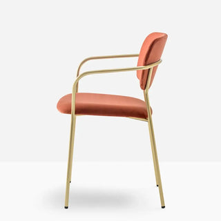 Pedrali Jazz 3704 upholstered armchair with steel frame